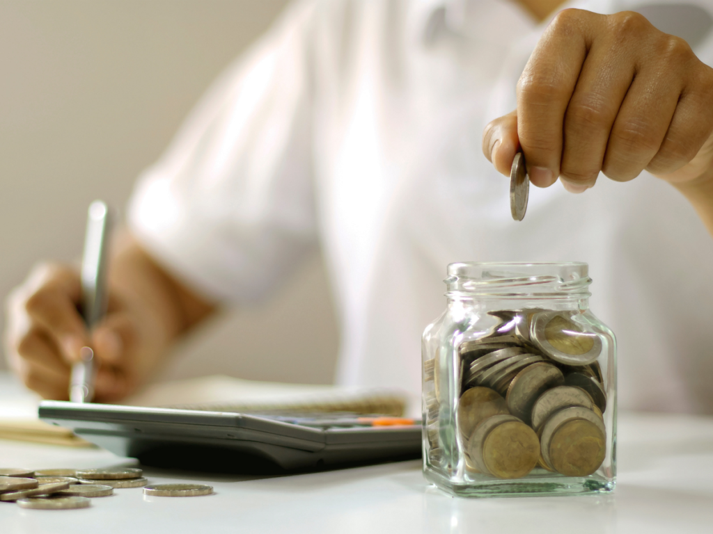 man saving his money at st. charles financial services